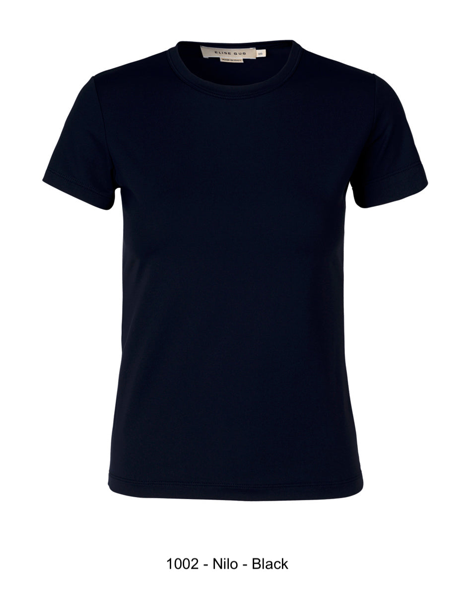 Short-Sleeve Fitted T-Shirt in Nair - 1002 Black