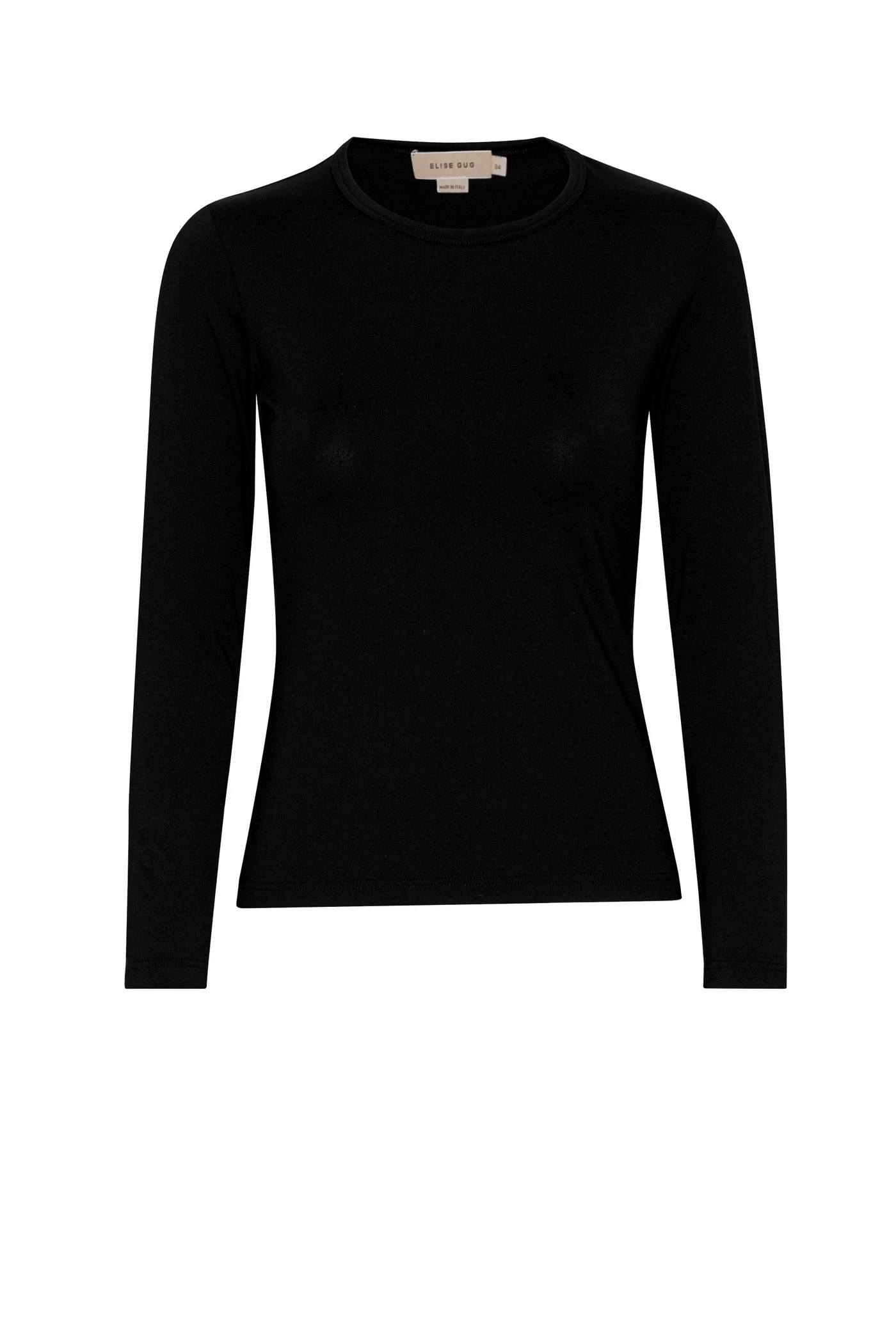 Long-Sleeve Fitted T-Shirt in Nair - 1002ML Black