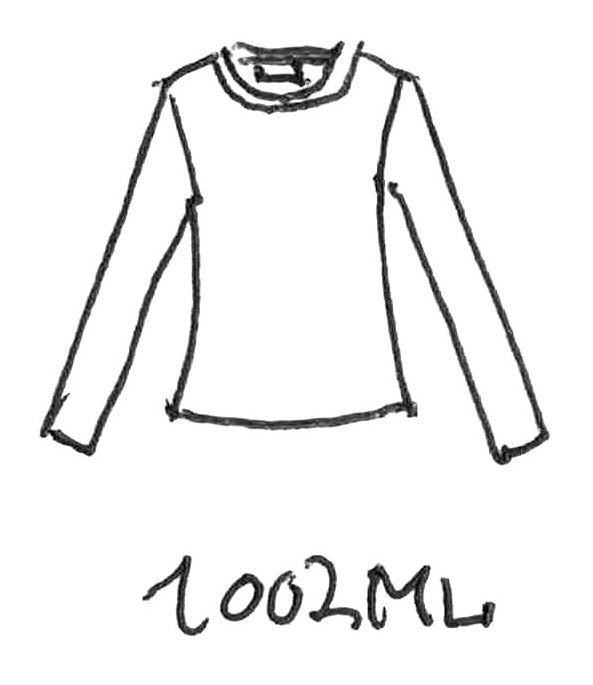 Long-Sleeve Fitted T-Shirt in Nair - White