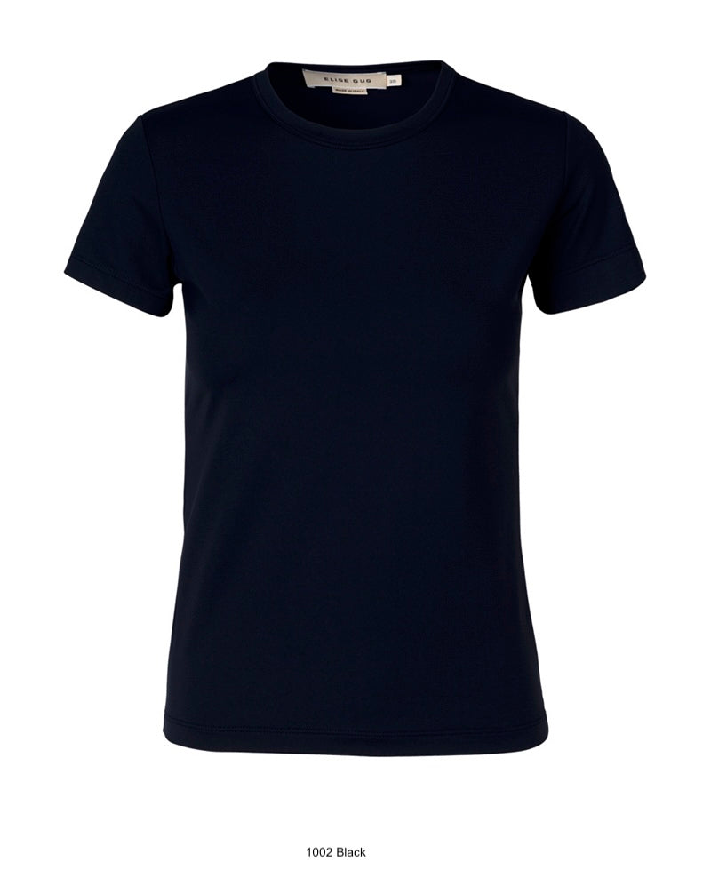 Short Sleeved Fitted T-shirt In Nilo - 1002 Black
