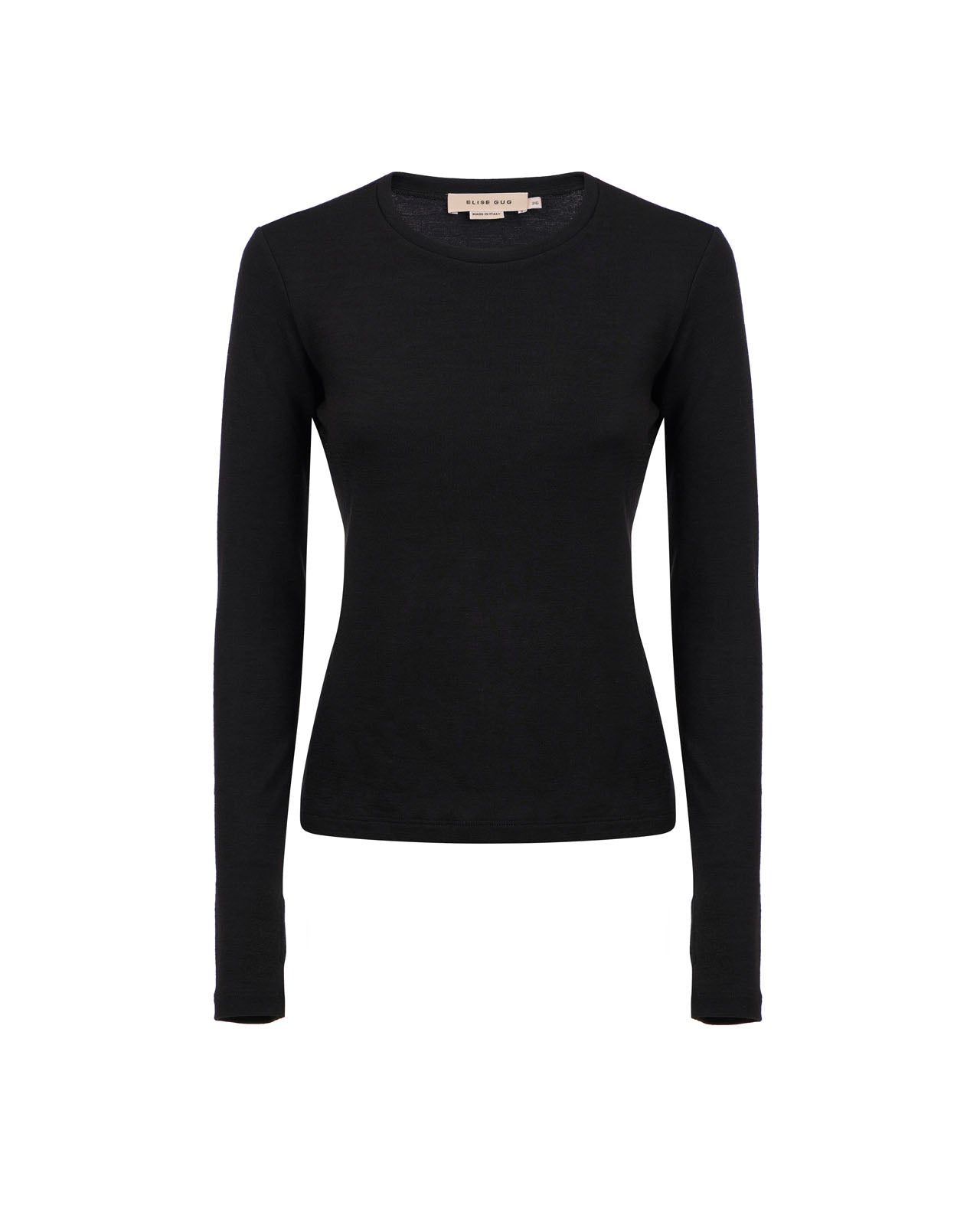 Classic T-shirt blouse detail at wrist - 1168 Black