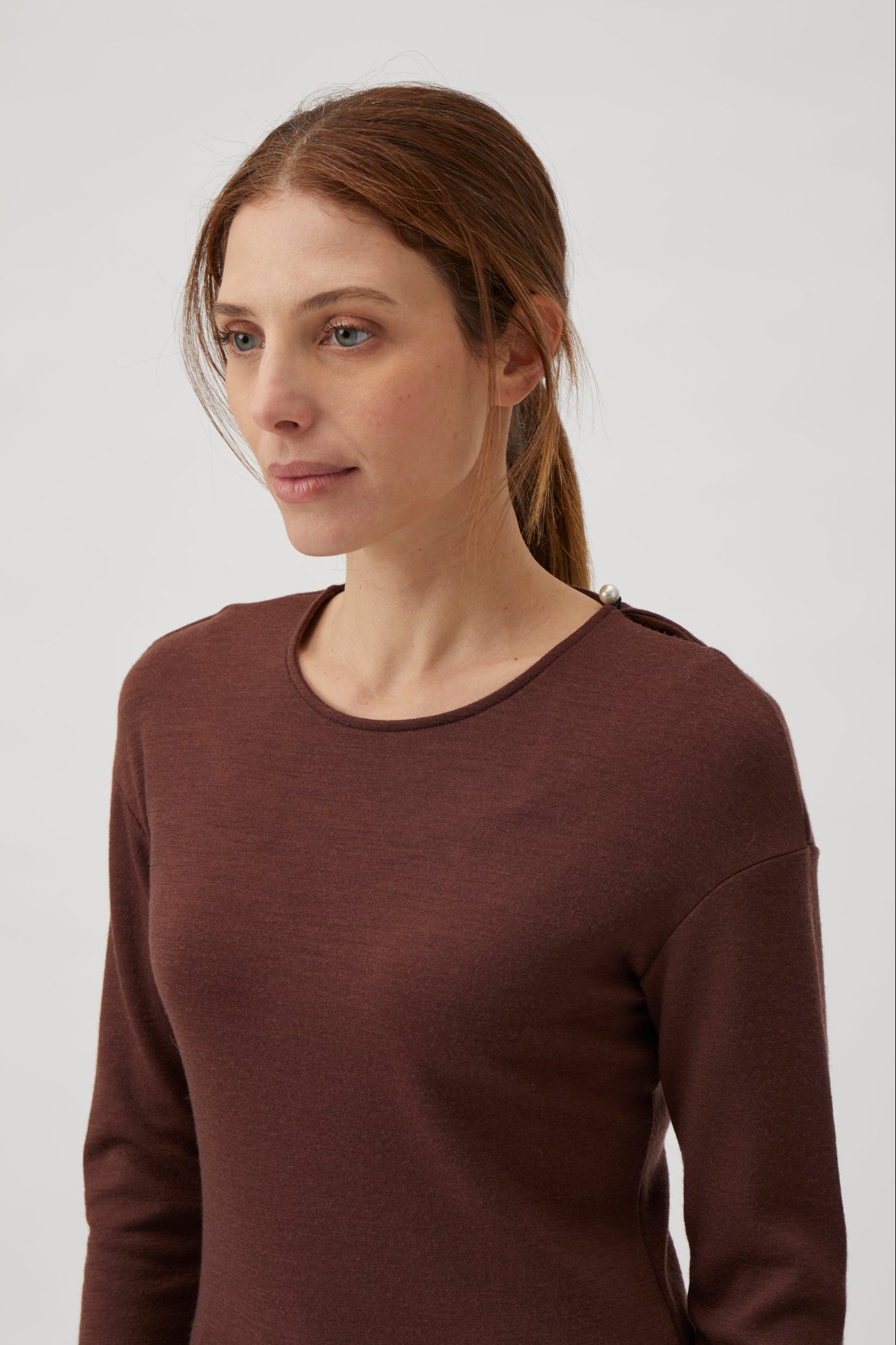 Loose fit blouse with round neck - Castagne