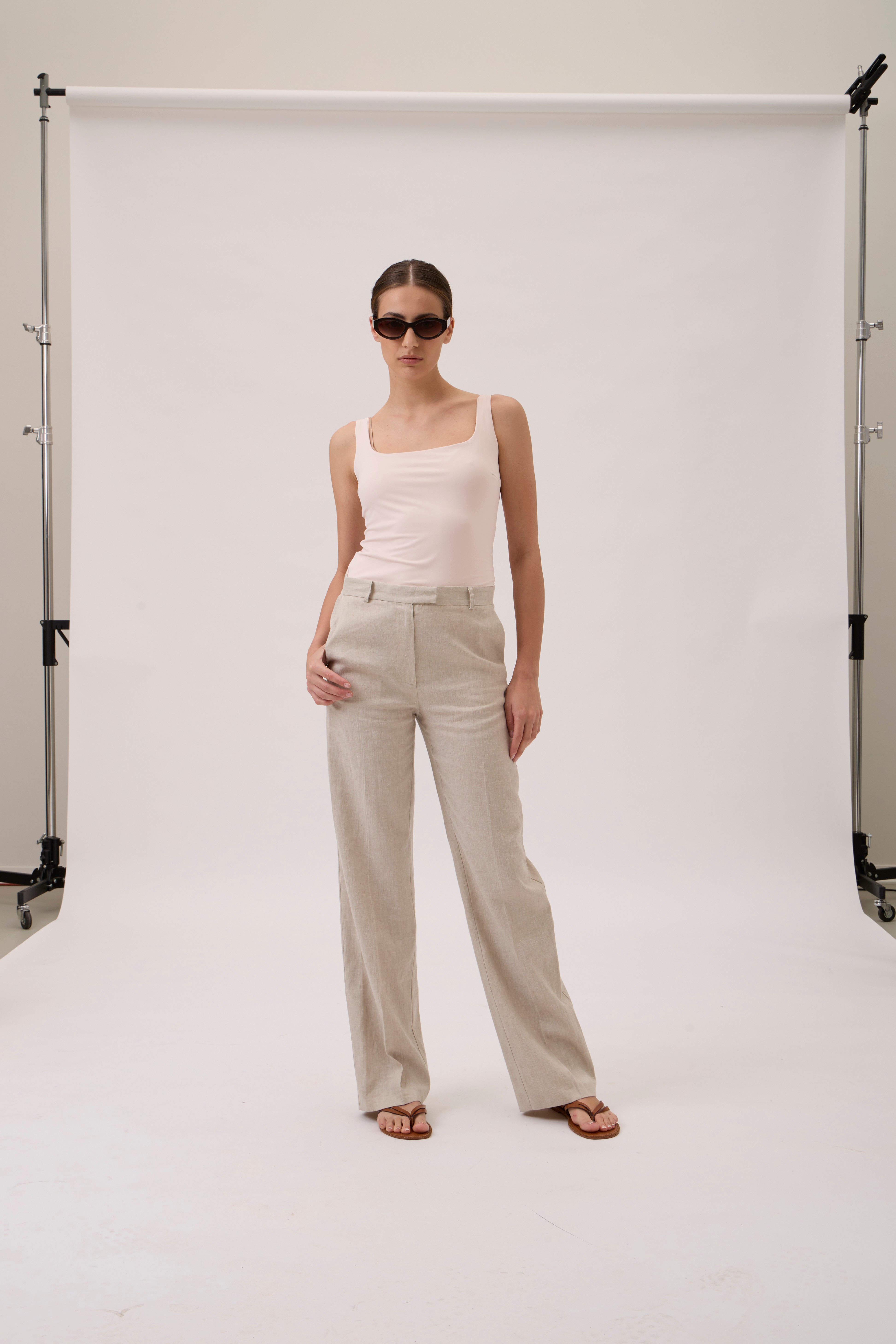 Pants-473b-Lino - Sand