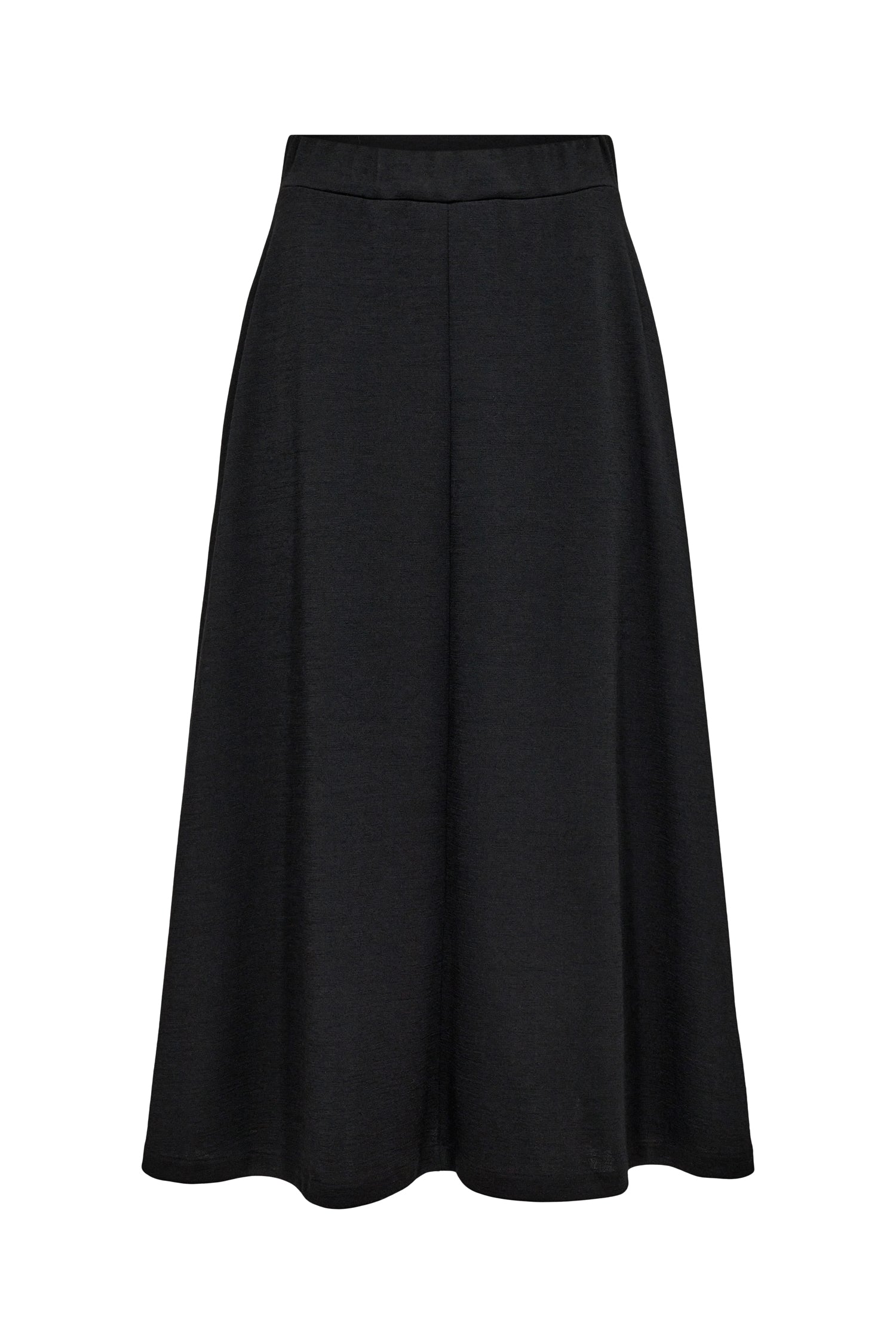 Medium Length Wide Flared Skirt - 3348 Black