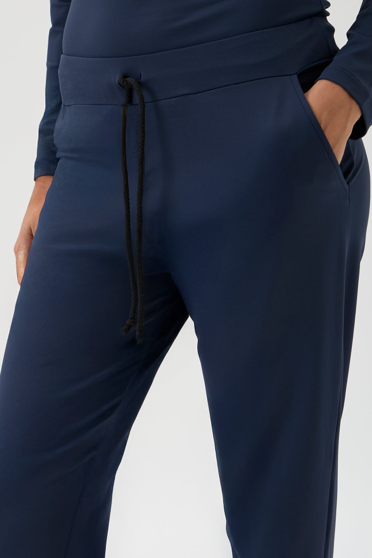 Drawstring Pants Straight Leg - 4015 NAIR BLUE CREW
