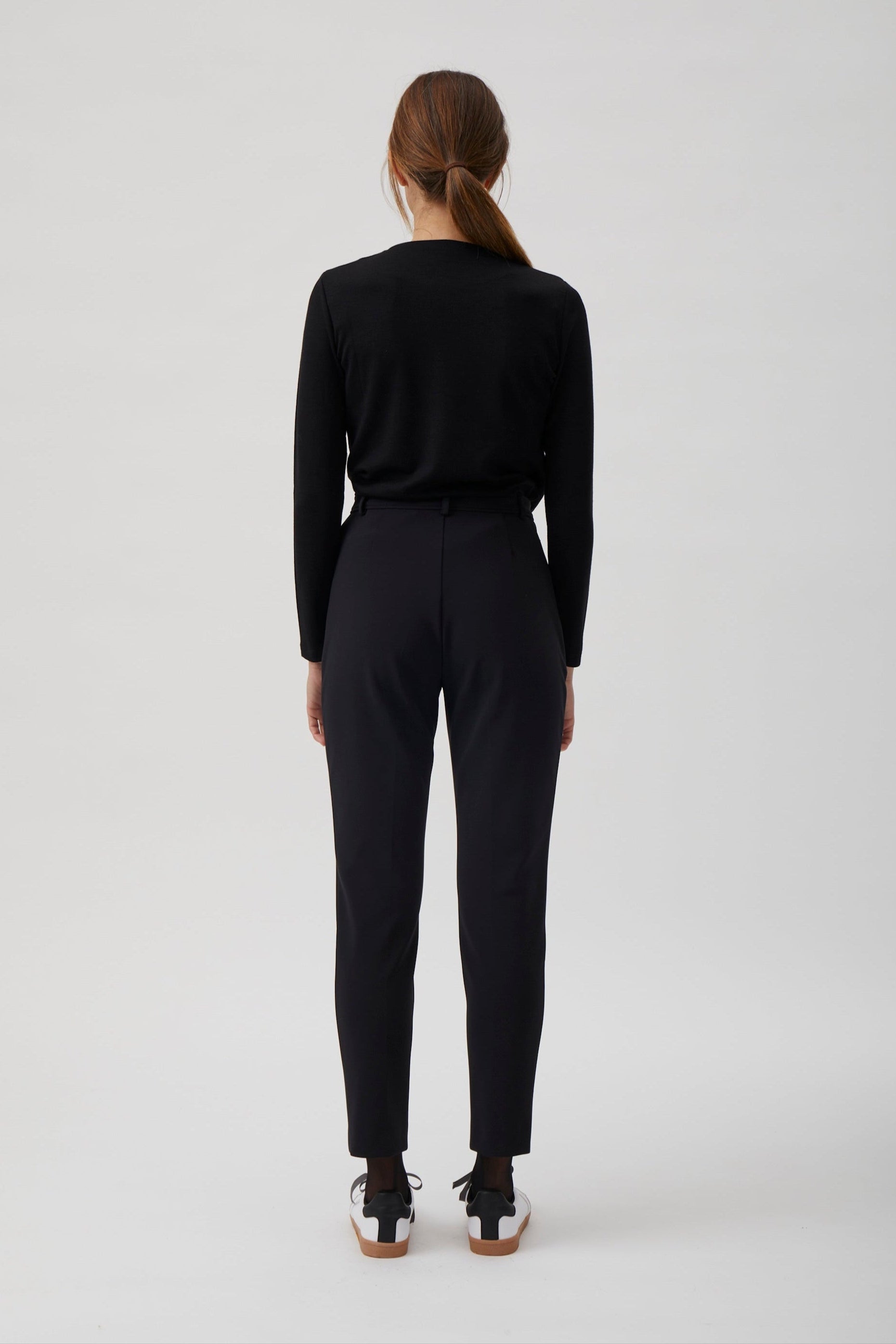 Slim High Waisted Pants - 4019 Black