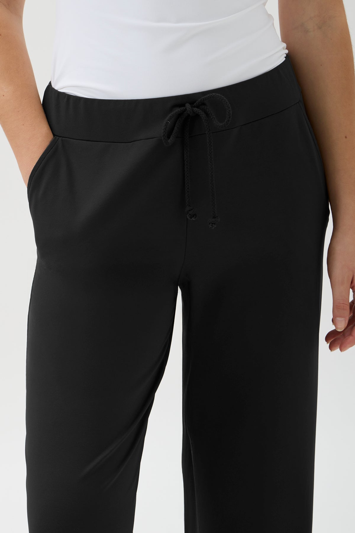 Drawstring Pants Wide Legs - 4024 NAIR BLACK