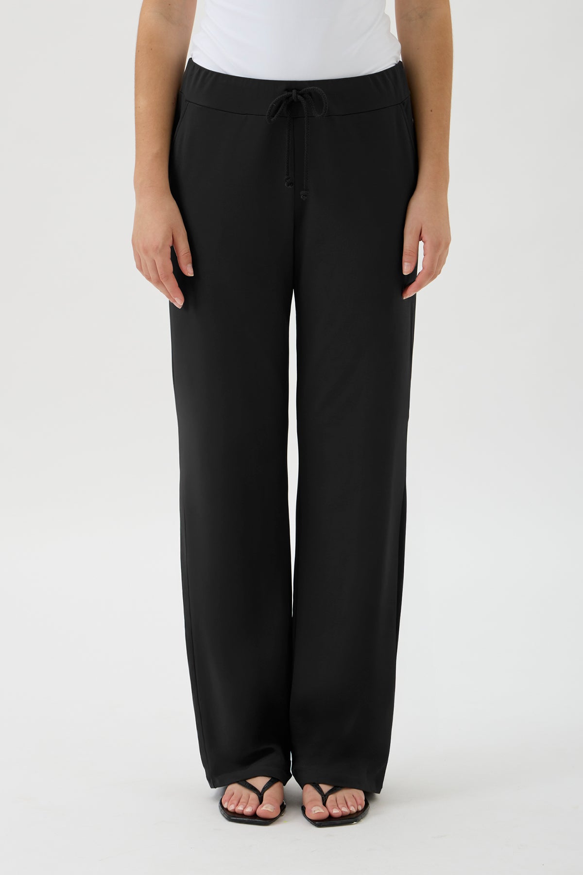 Drawstring Pants Wide Legs - 4024 NAIR BLACK