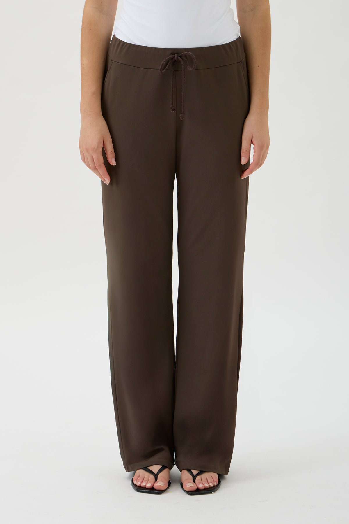 Drawstring Pants Wide Legs - 4024 NAIR CIOCCOLATO