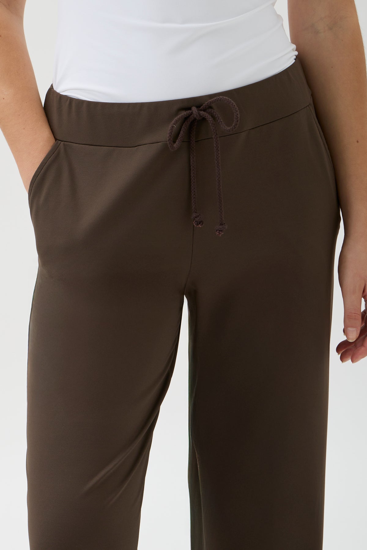 Drawstring Pants Wide Legs - 4024 NAIR CIOCCOLATO
