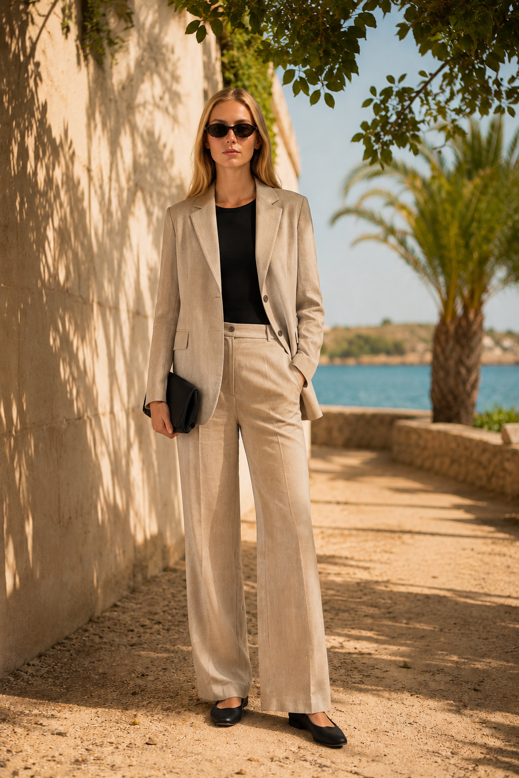Wide Leg Trousers – Minorca 473B Cammello