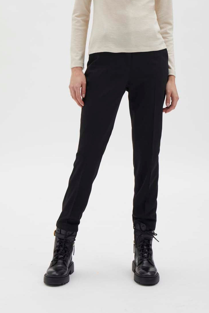 Cigarette pants with detail at waist - 489 Black