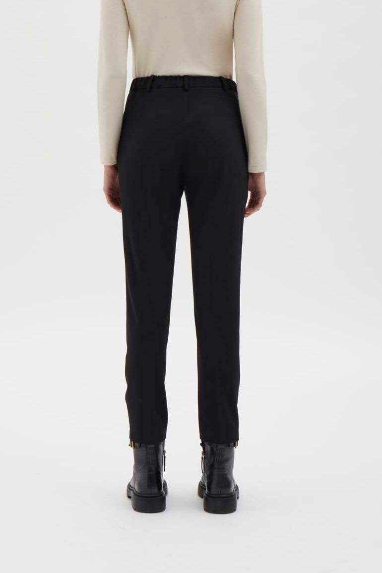 Cigarette pants with detail at waist - 489 Black