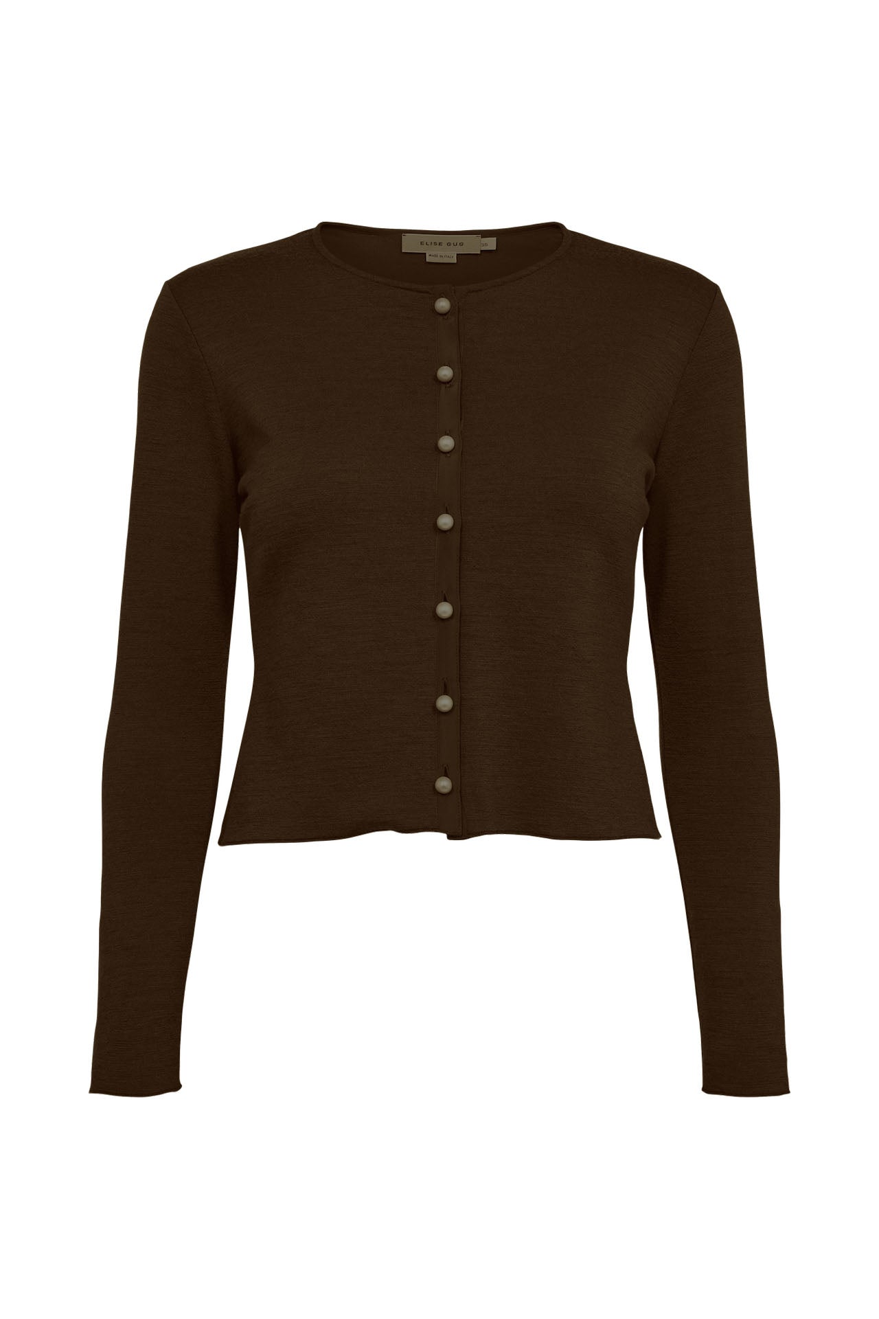 Cardigan Pearl Buttons - Cioccolato
