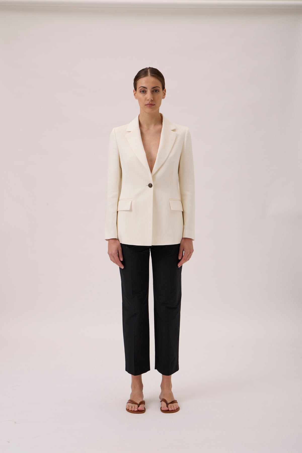 Classic mens jacket in cotton linen