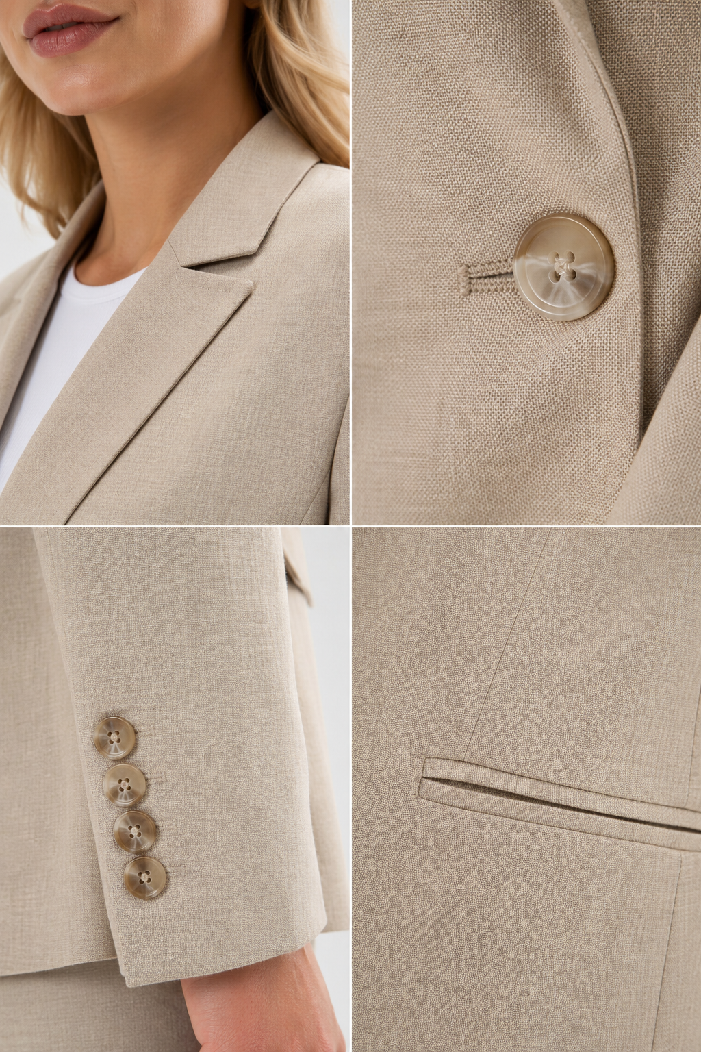 Classic Linen Blazer – Minorca 5034 CAMMELLO