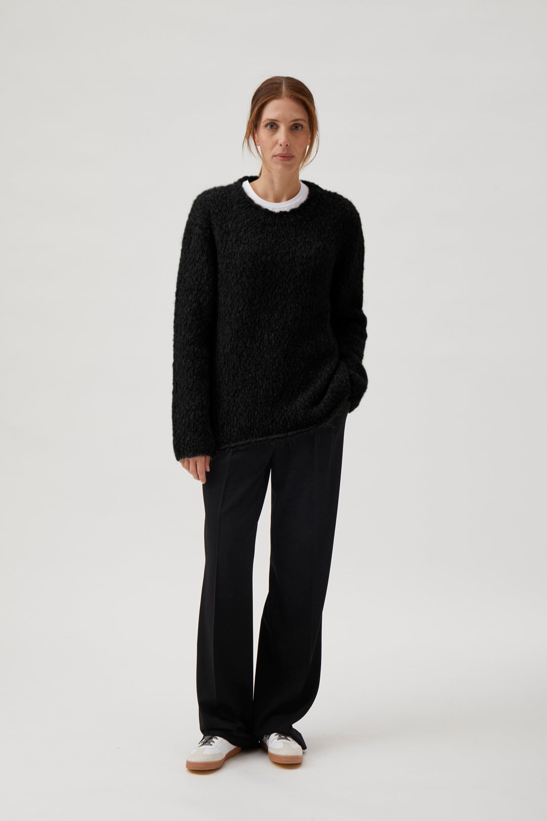 Oversize alpaca sweater - Black