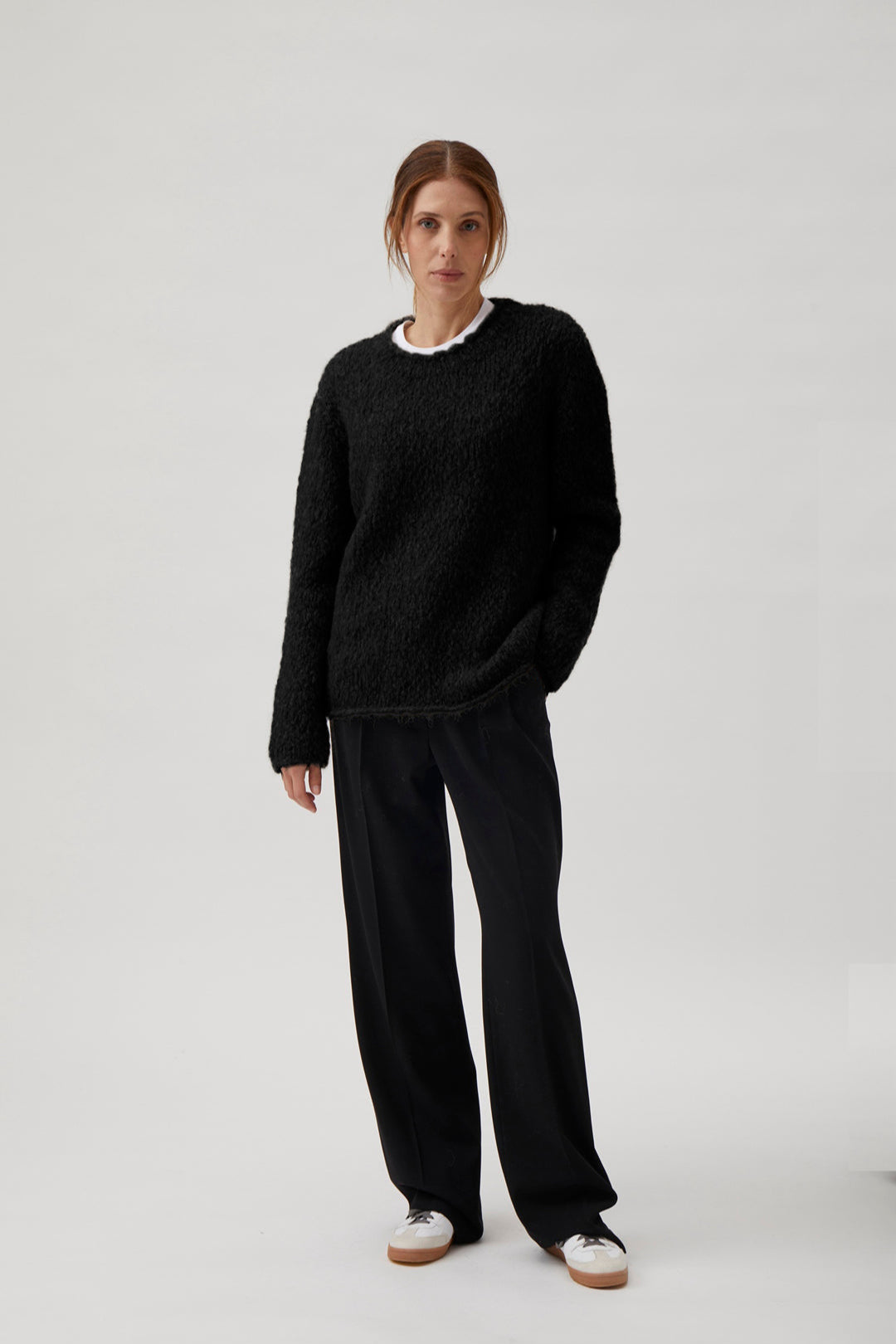Oversize alpaca sweater - Black