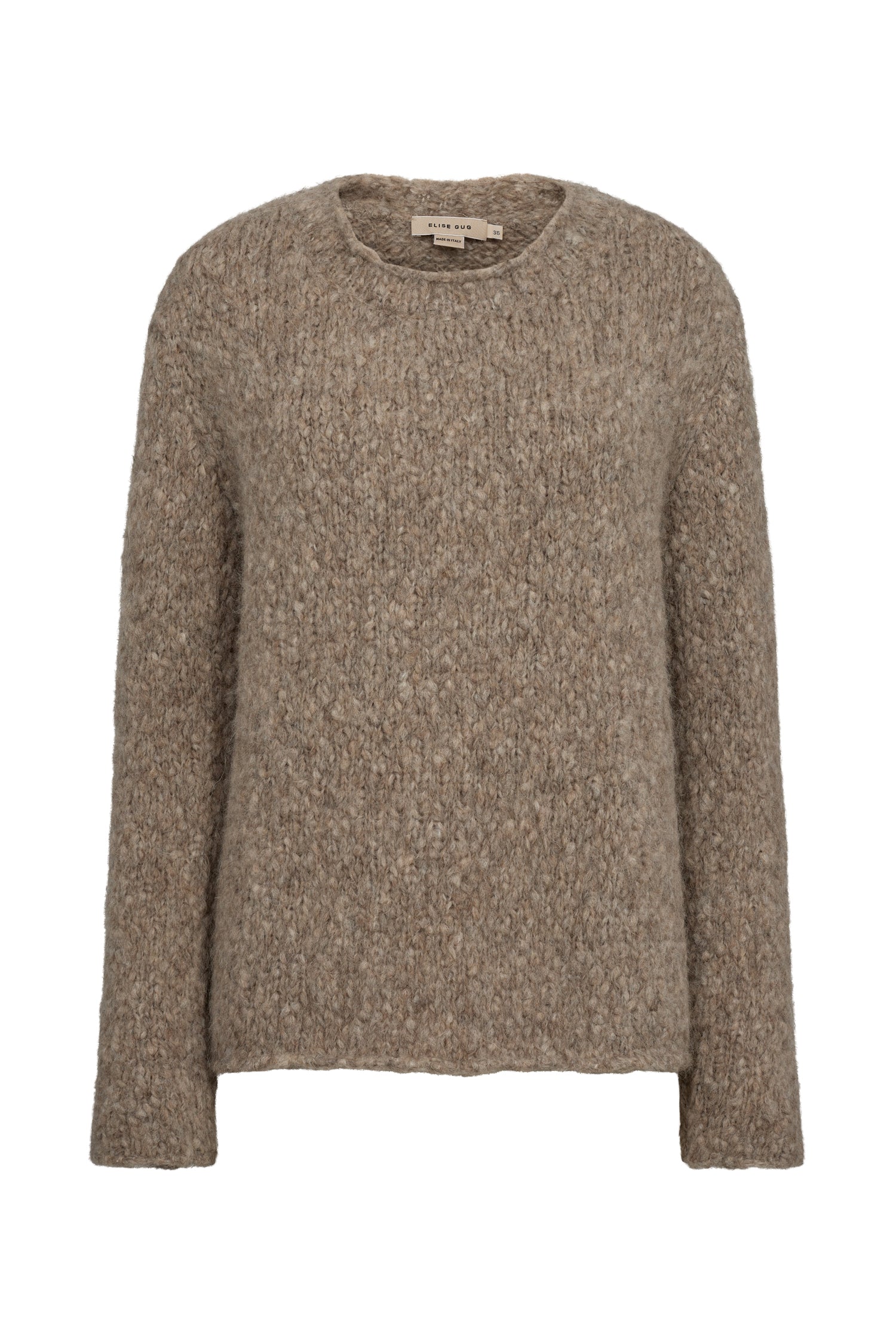 Oversize alpaca sweater - 7076 Beige melange