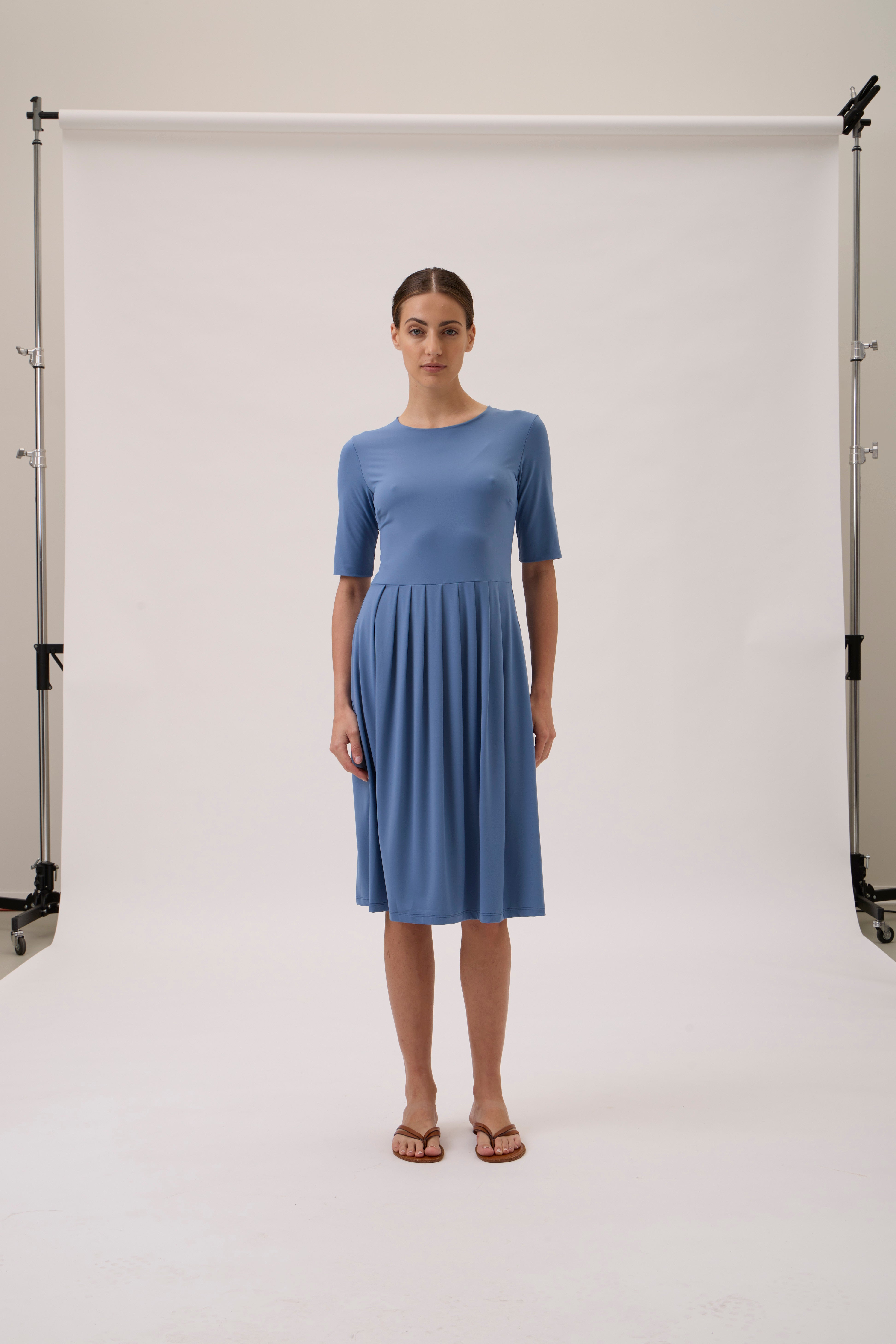 DRESS SHORT SLEEVES 9474 NILO Dusty Blue