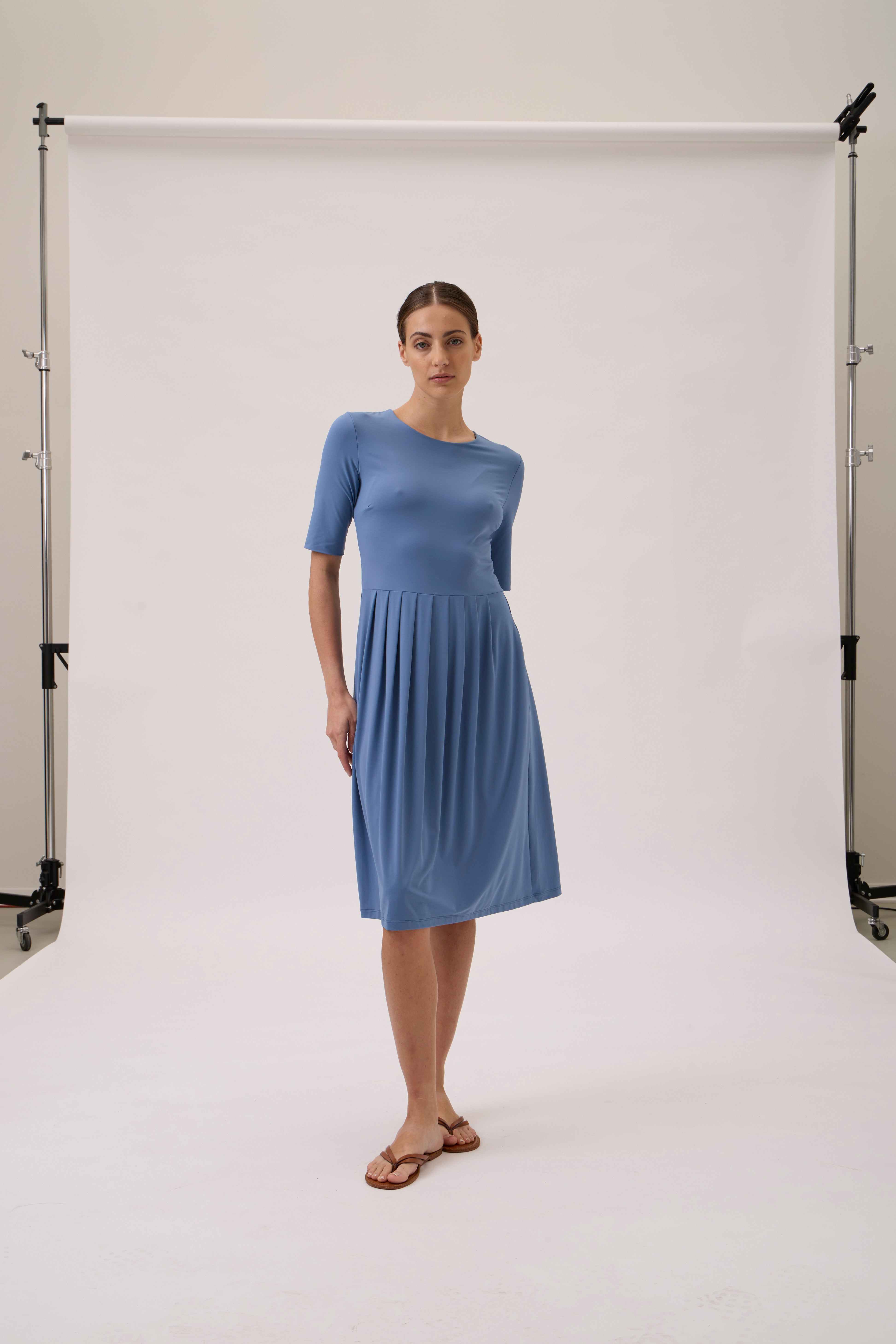 DRESS SHORT SLEEVES 9474 NILO Dusty Blue