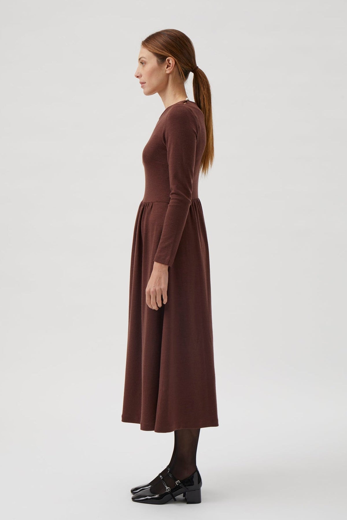 Dress Long Wrinkled at Waist in Darfo - 9483 Castagne