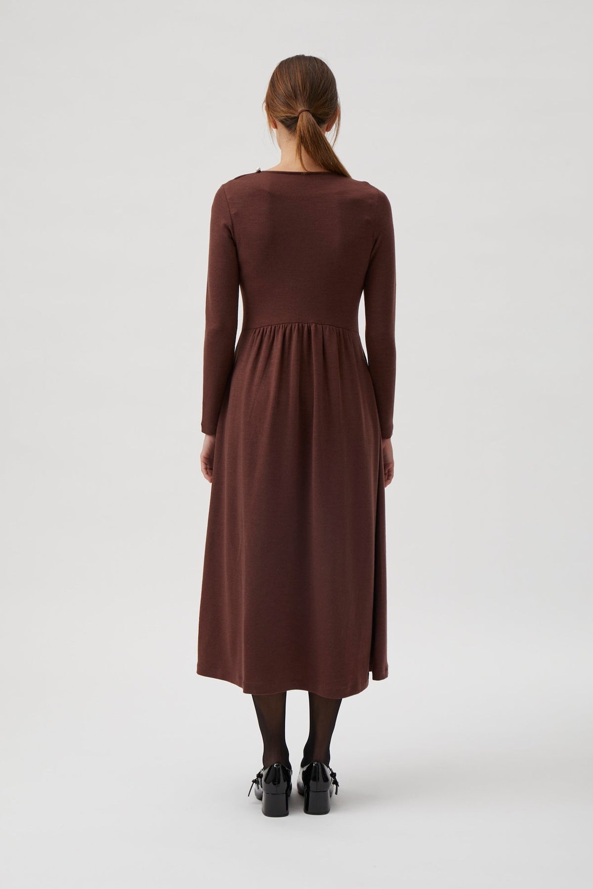 Dress Long Wrinkled at Waist in Darfo - 9483 Castagne