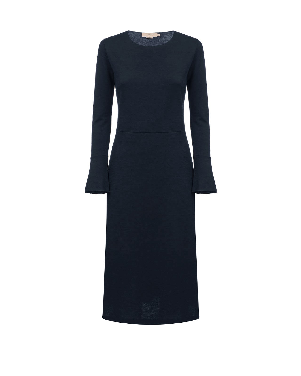 Dress With Flared Bottom Sleeve - 9504 Blue