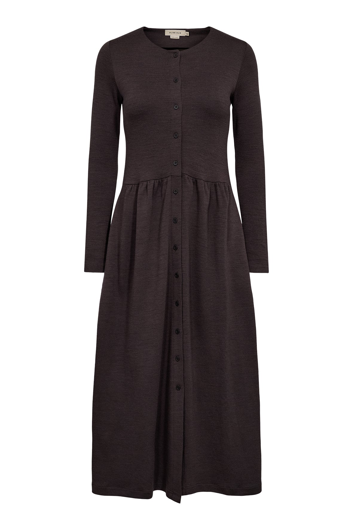 Dress With Buttons Front - 9506 Cioccolato