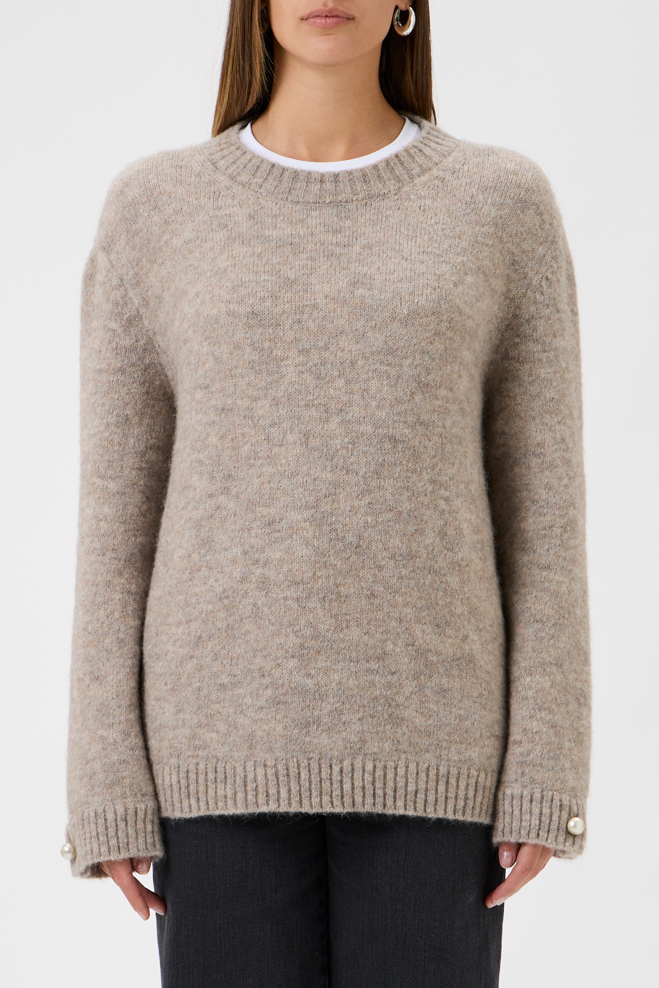 Sweater With Long Sleeves - Bellone - 7079 Light Beige