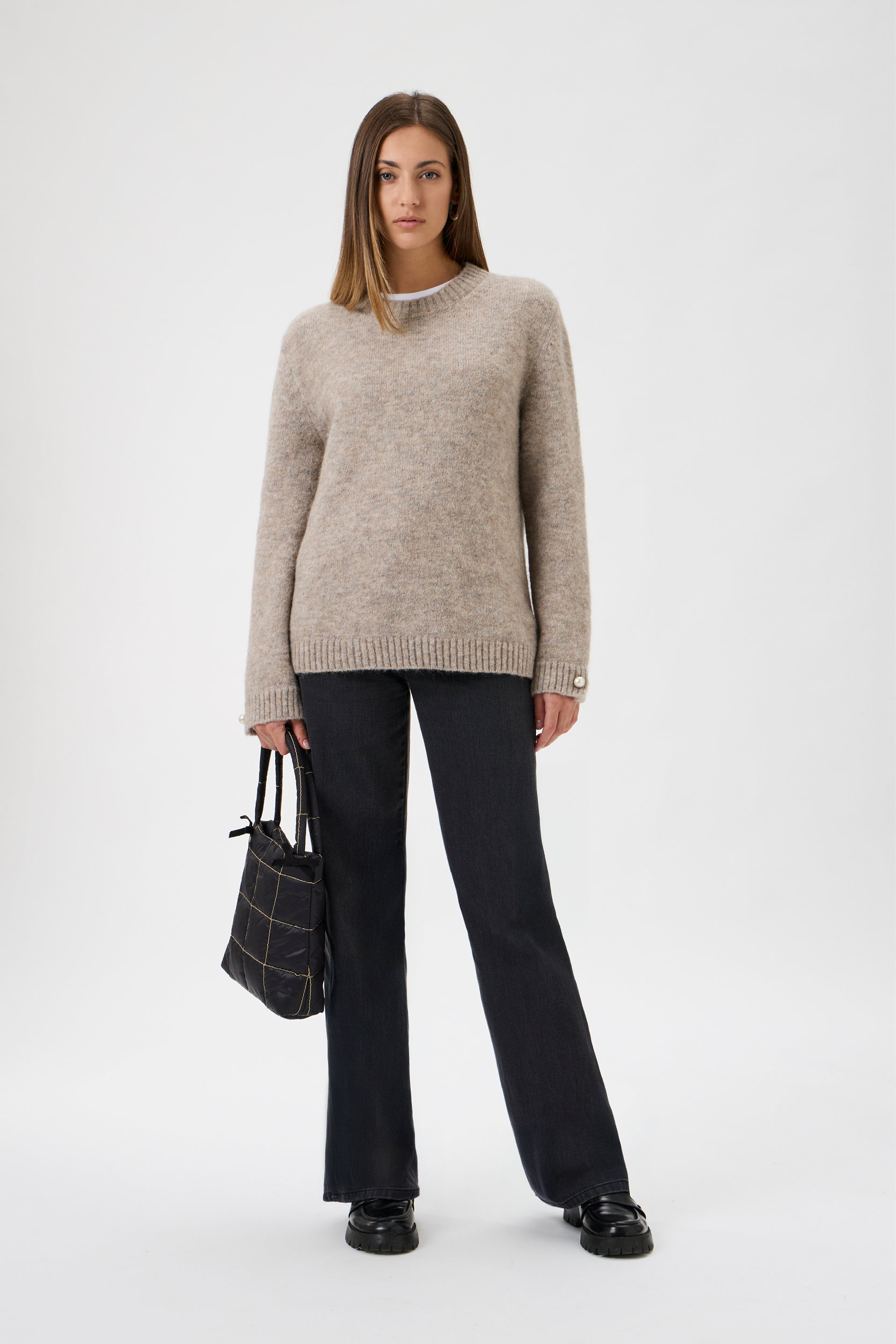 Sweater With Long Sleeves - Bellone - 7079 Light Beige