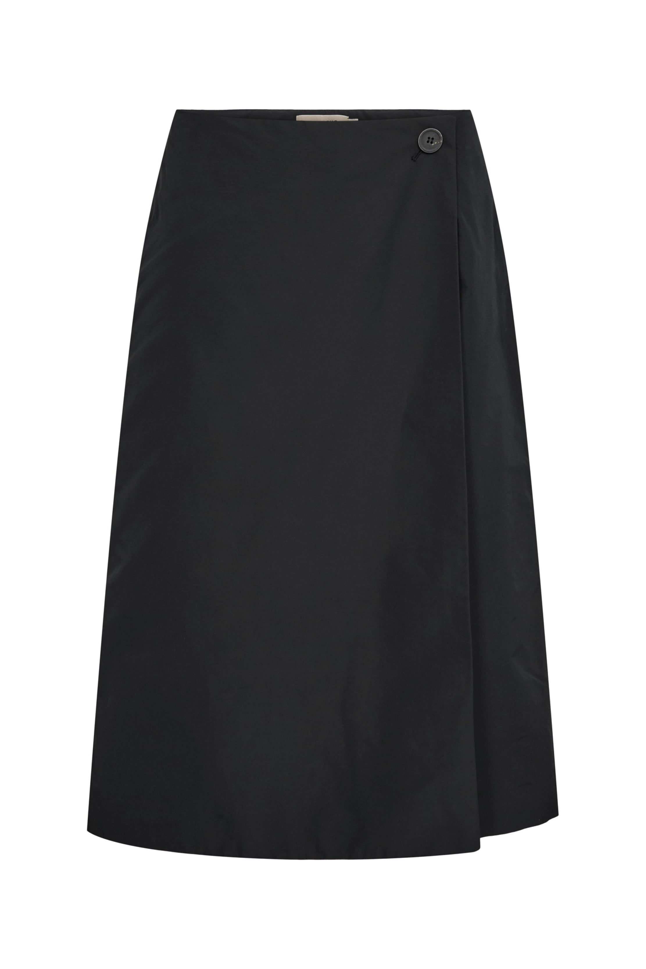 Wrap Skirt in Canguro 3363 Black – product shot, front – ELISE GUG