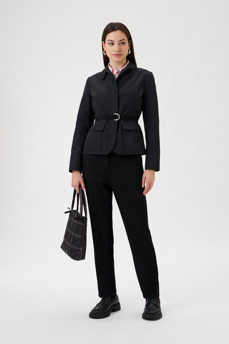 Belted Cotton Blend Jacket – 5040 Canguro