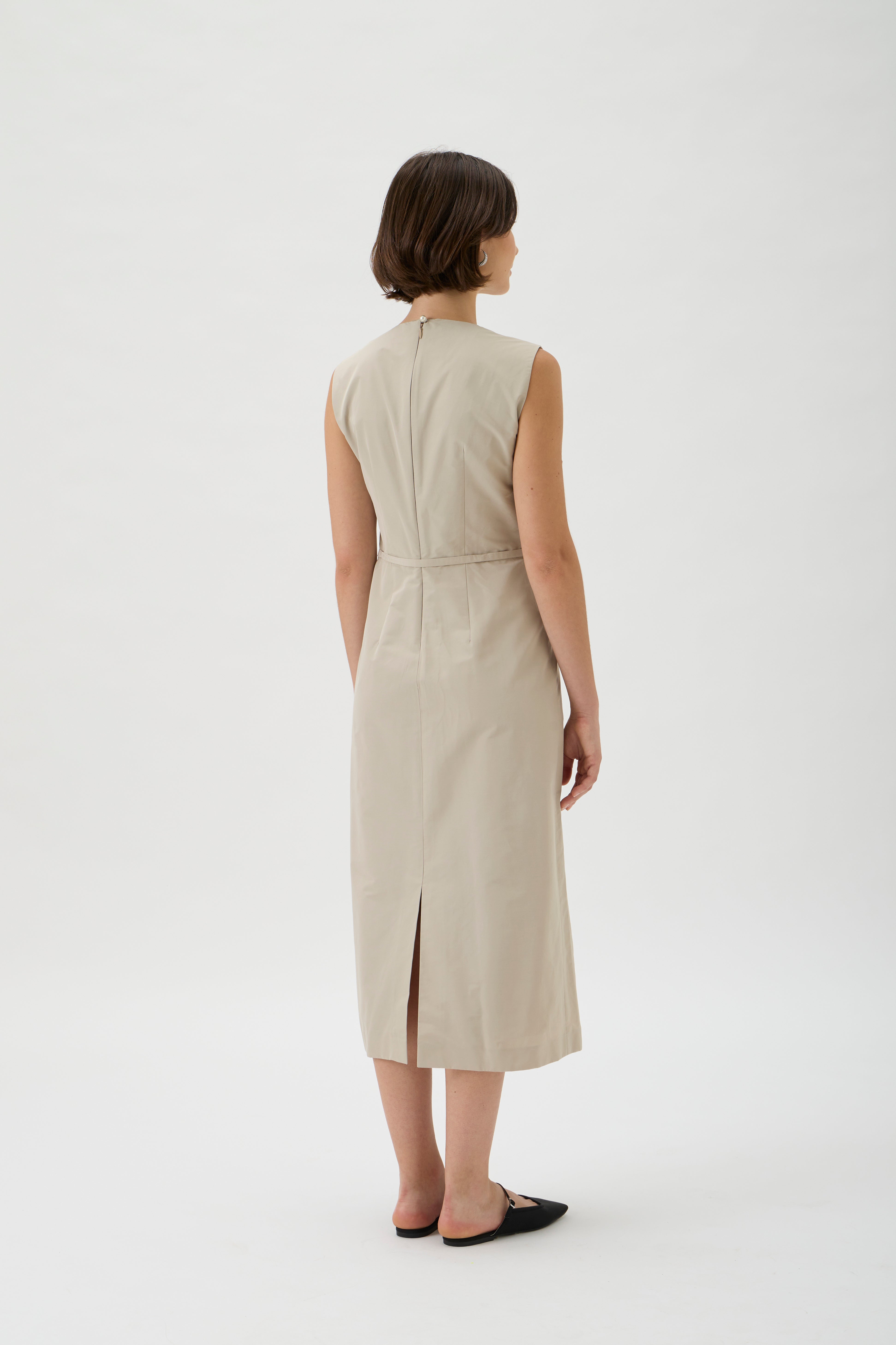 Tecno Midi Dress – 9509 Canguro Beige