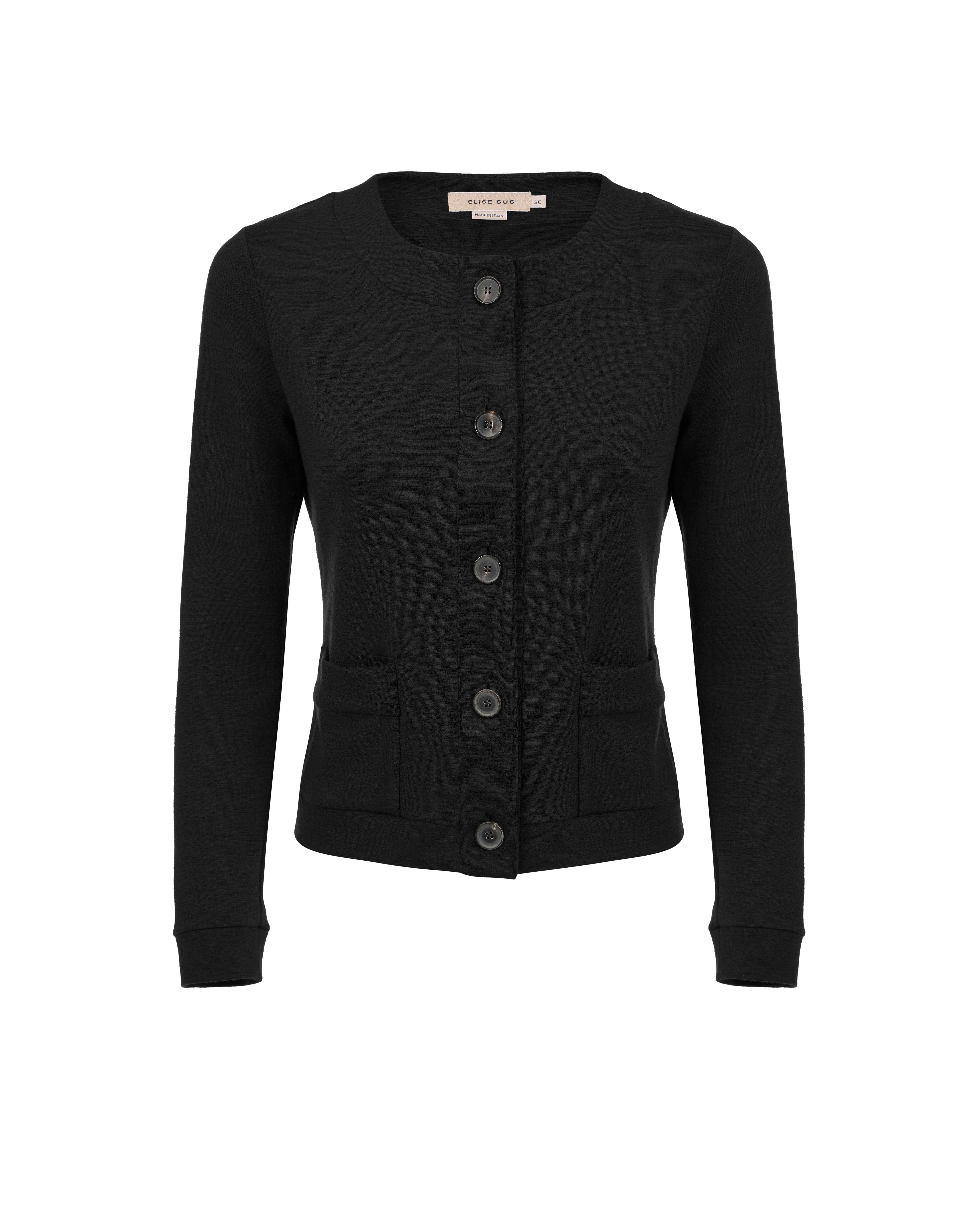 Cardigan With Pockets - 1007 Black