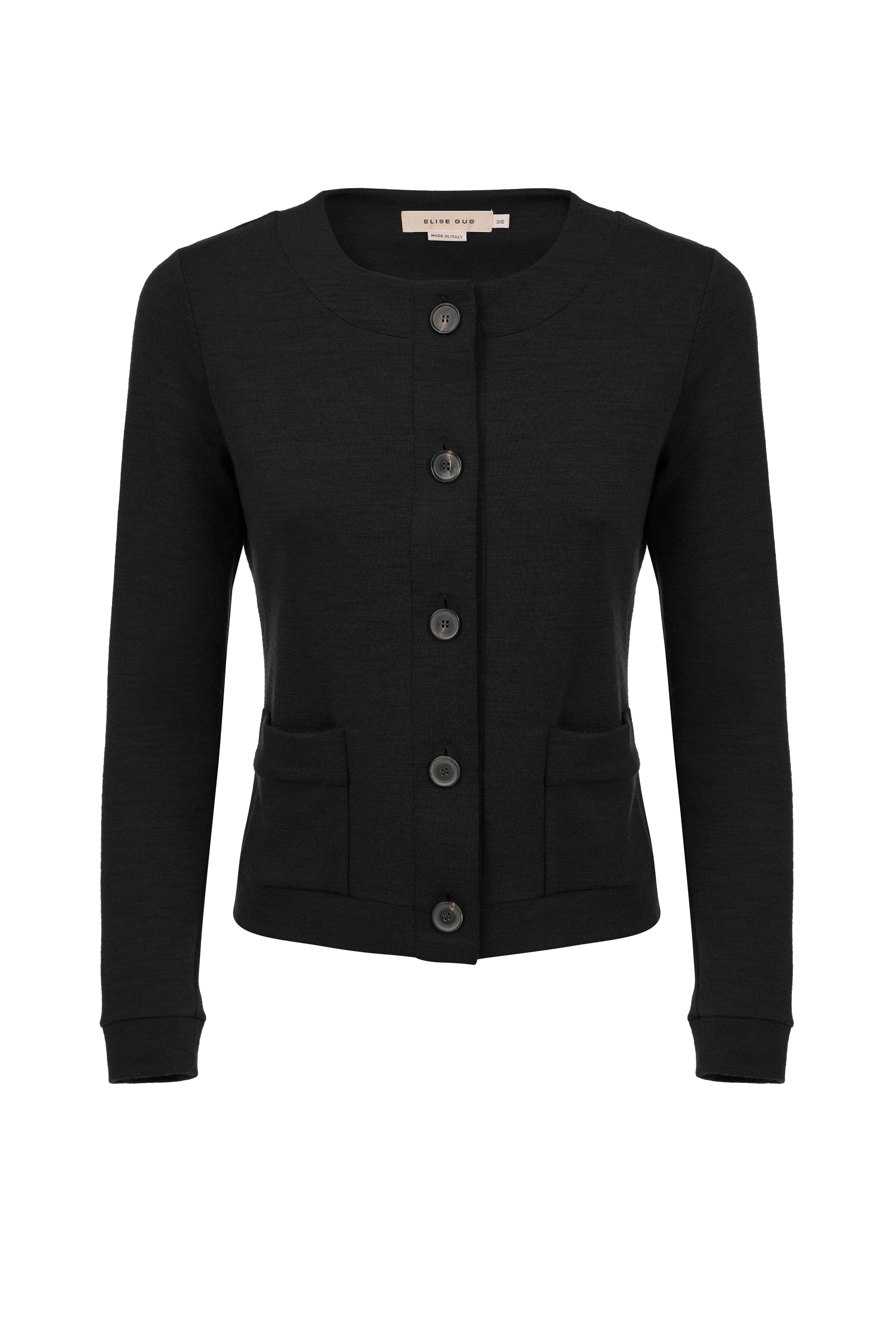 Cardigan With Pockets - 1007 Black
