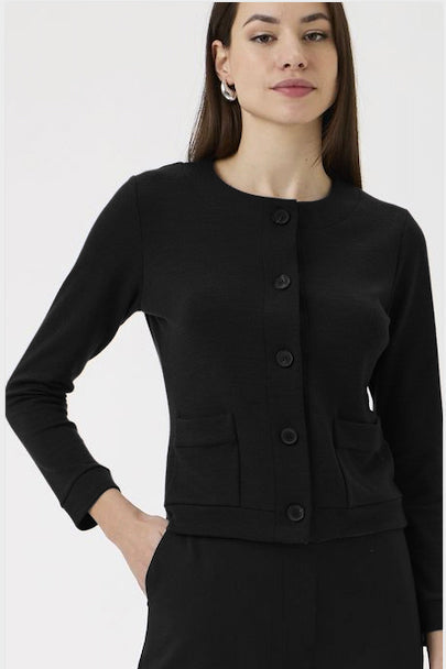 Cardigan With Pockets - 1007 Black