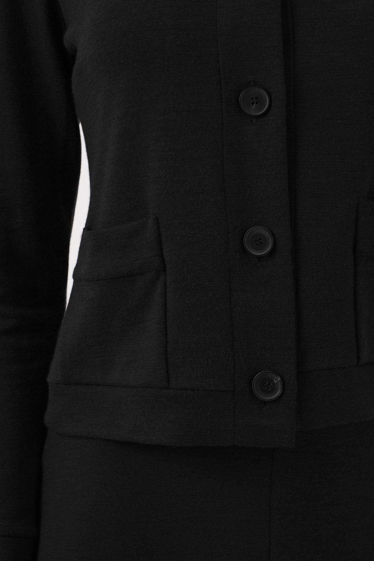 Cardigan With Pockets - 1007 Black