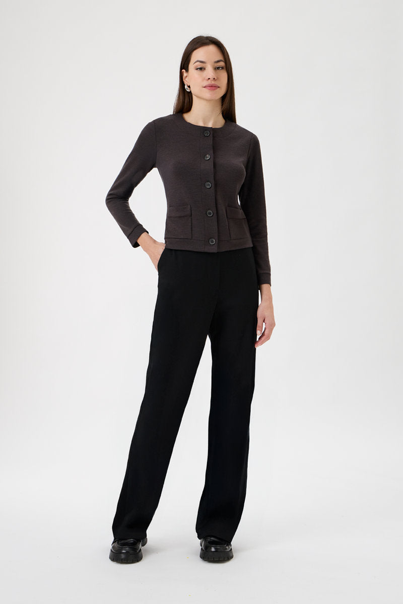 Cardigan With Pockets - Cioccolato