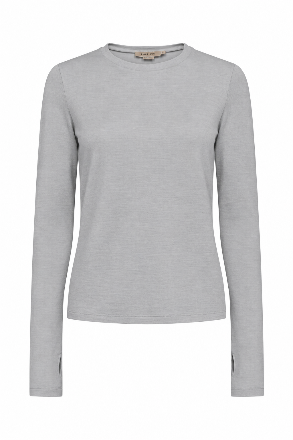 Classic T-shirt Blouse with Wrist Detail – Darfo 1168 Light Grey