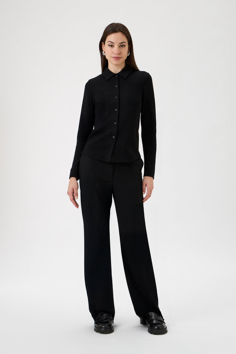 A lightweight jersey shirt blouse Darfo - 1171 Black