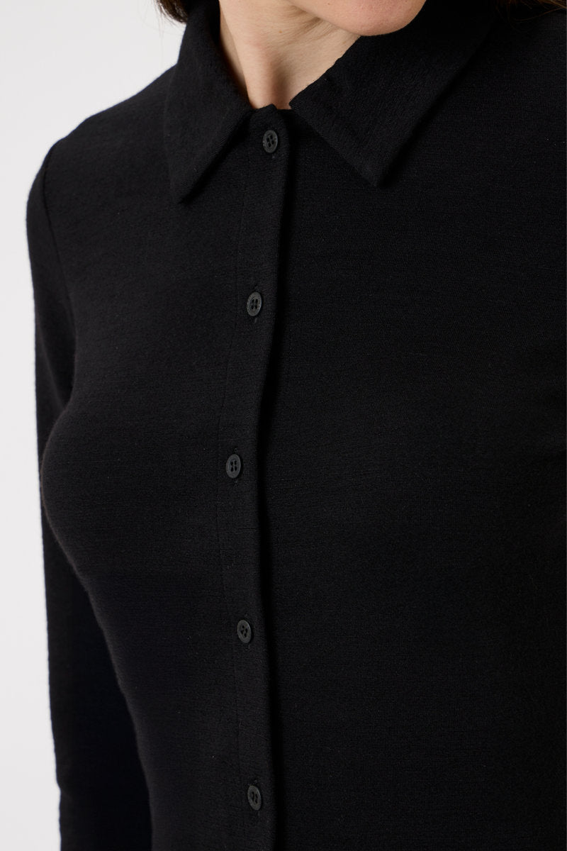 A lightweight jersey shirt blouse Darfo - 1171 Black