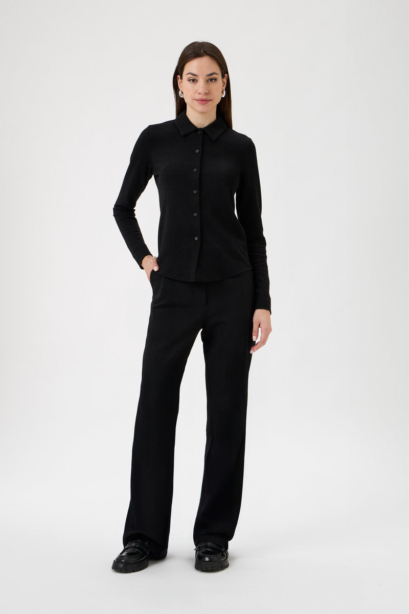 A lightweight jersey shirt blouse Darfo - 1171 Black