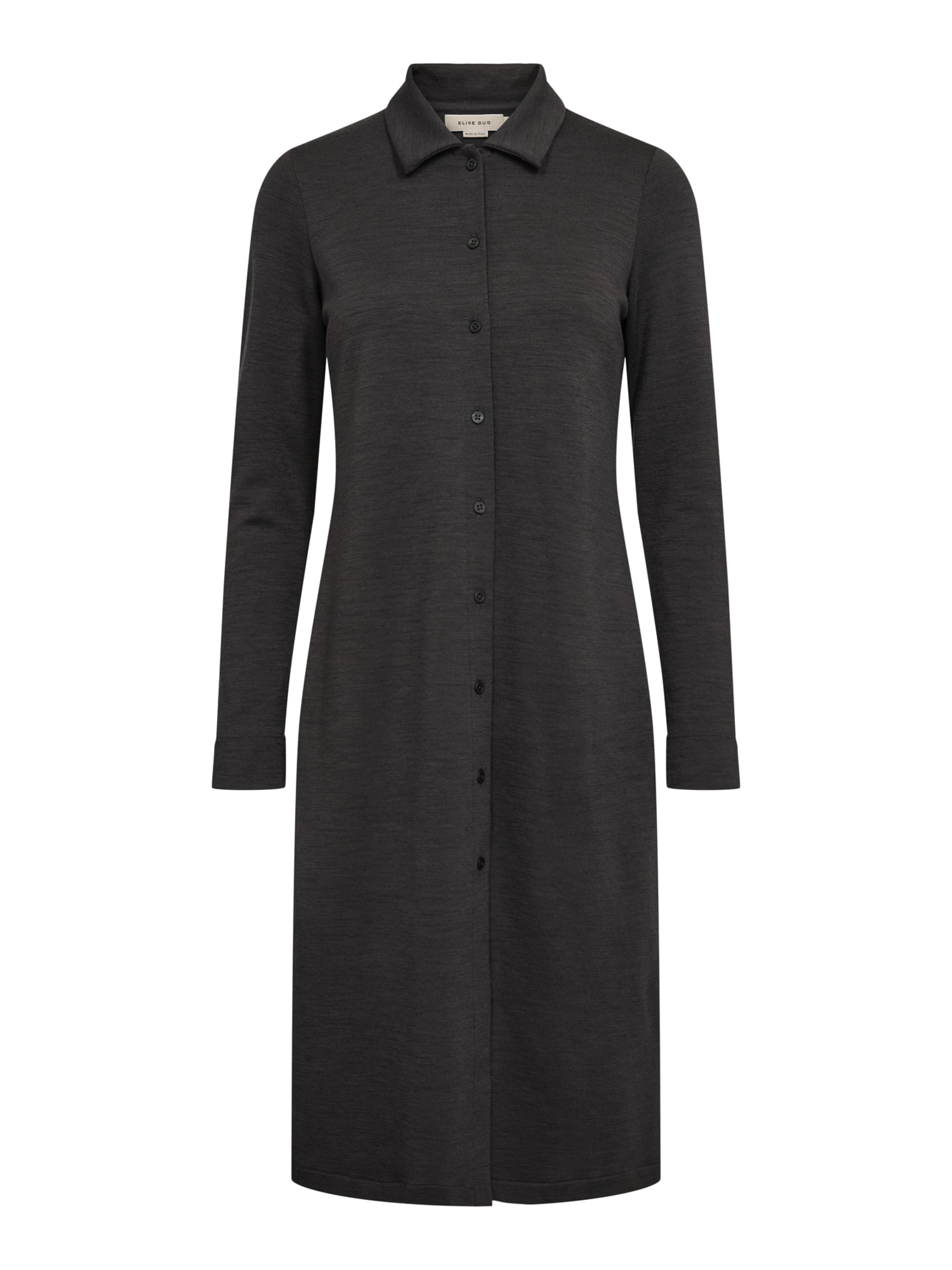 Shirtdress Jersey in Darfo 1171L Caffe – product shot on white background – ELISE GUG