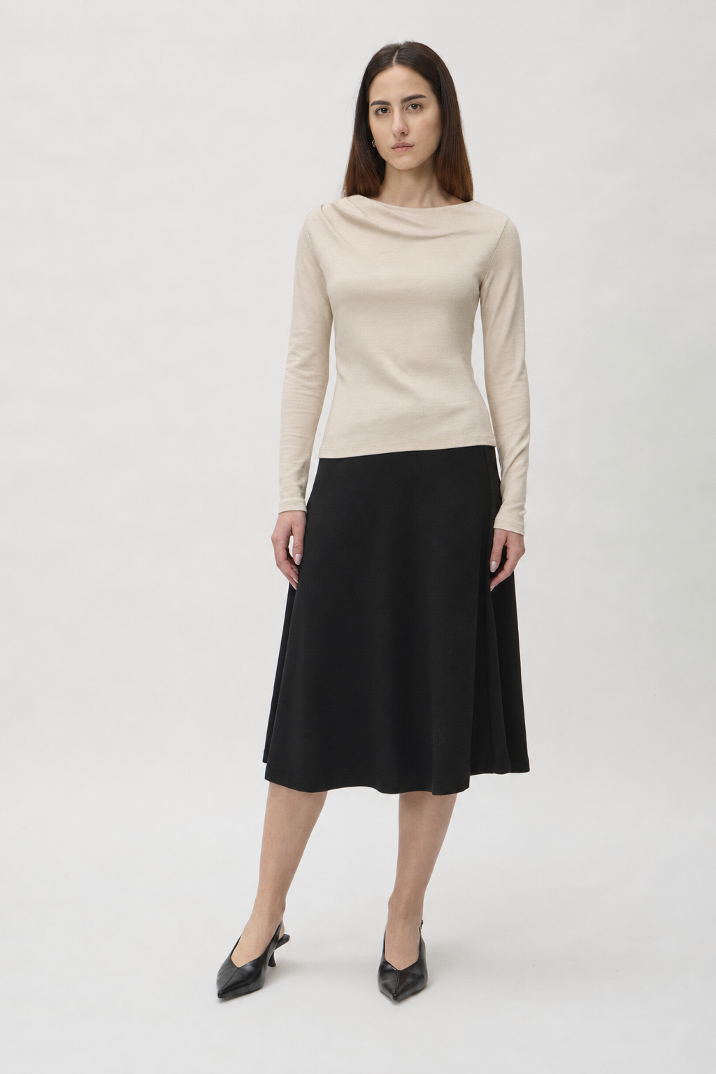 Flared Skirt in Darfo – 3365 Black