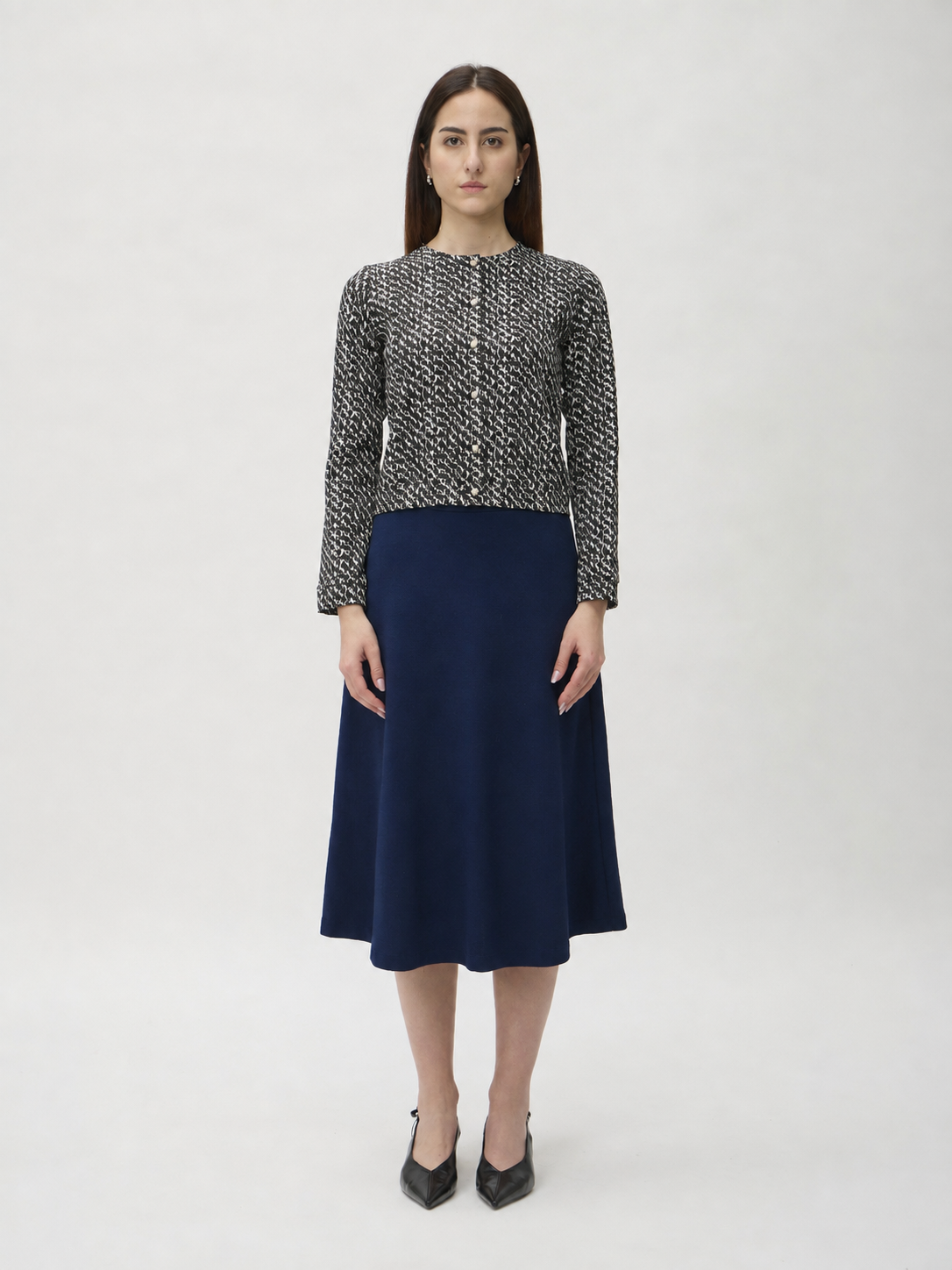 Flared Skirt in Darfo – 3365 Blue