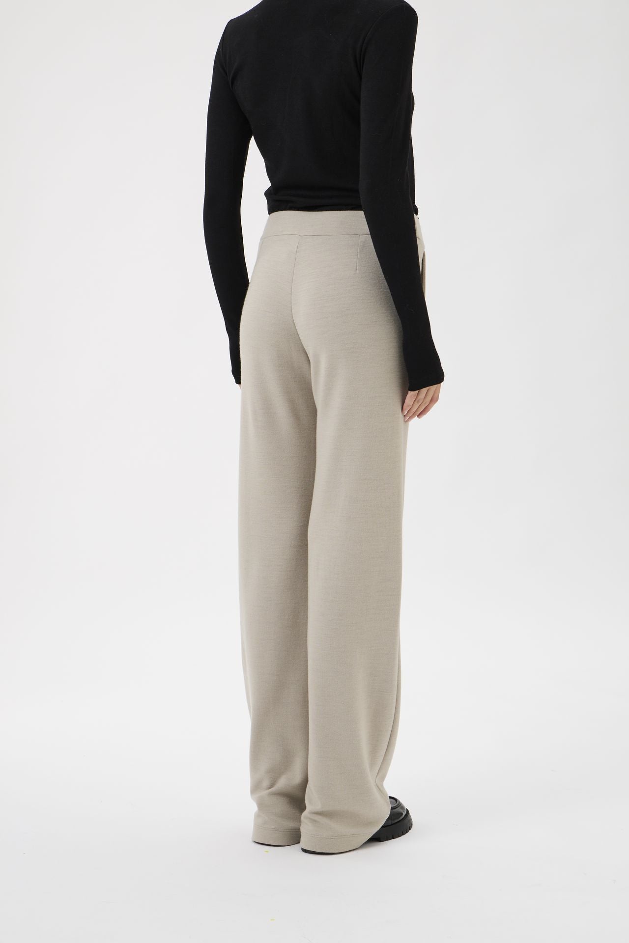 Straight Legged Pants - Beige