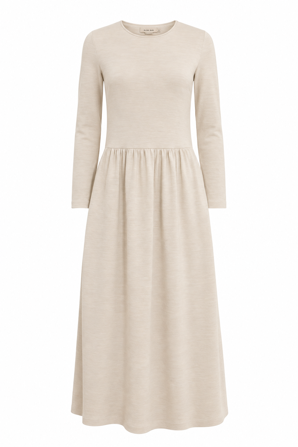 Dress Long Wrinkled at Waist in Darfo – 9483 Cream