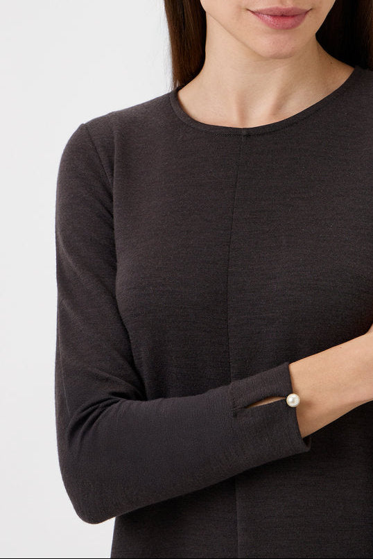 Flared Skirt Dress - 9505 Cioccolato