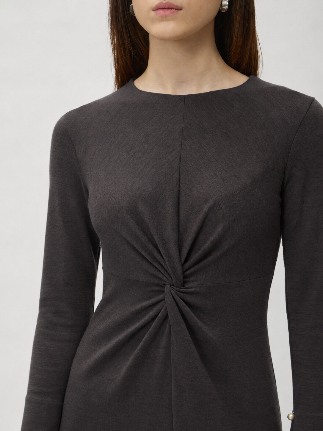 Knot Front Dress in Darfo – 9524 Caffe